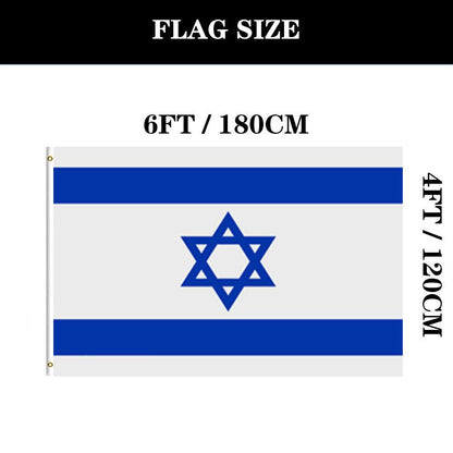 Israel Flags 3x5 Outdoor Made in USA- Double Sided Heavy Duty Israeli National Flag Banner with 2 Grommets