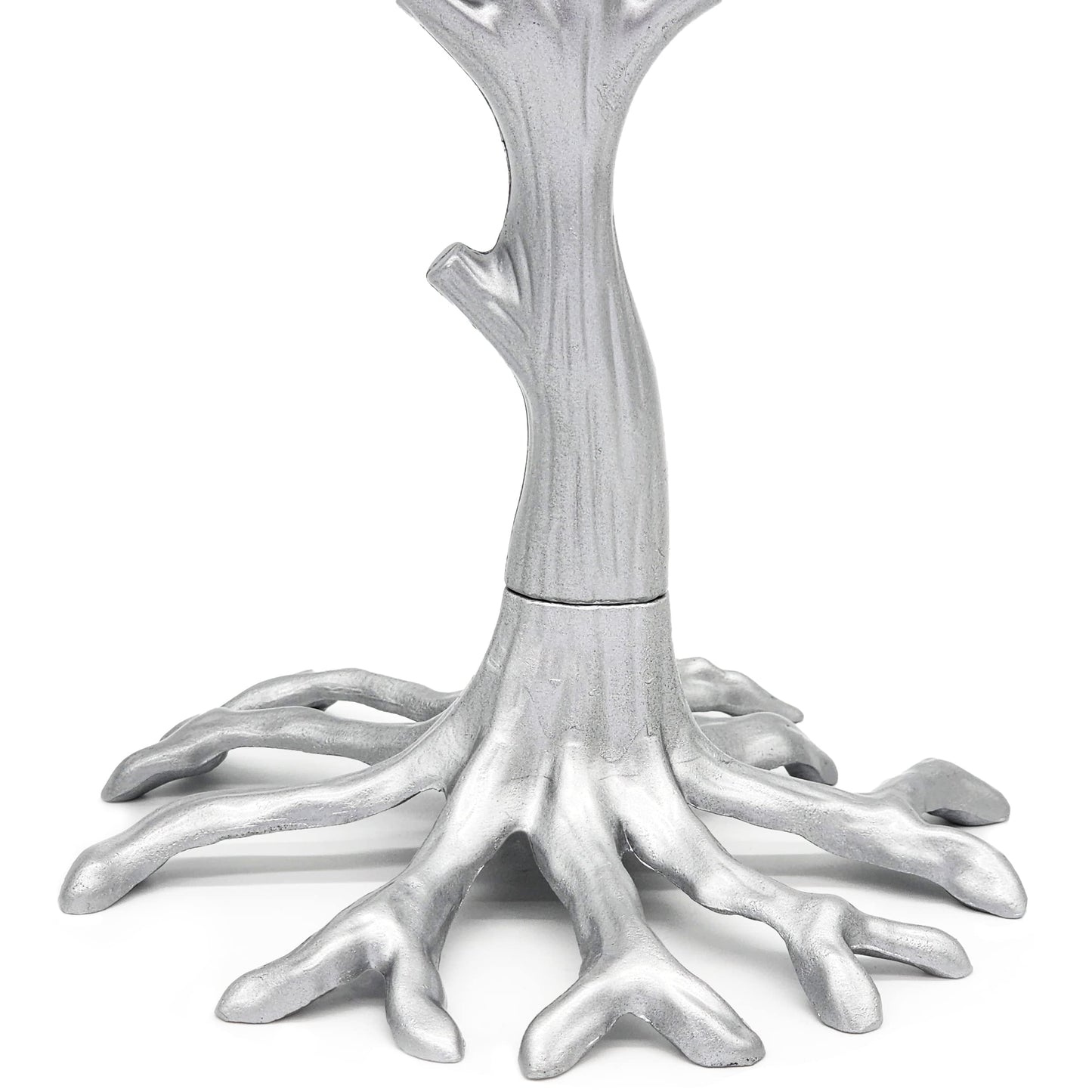 The Dreidel Company Hanukkah Tree of Life Menorah Rustic Pewter Finish for Chanuka